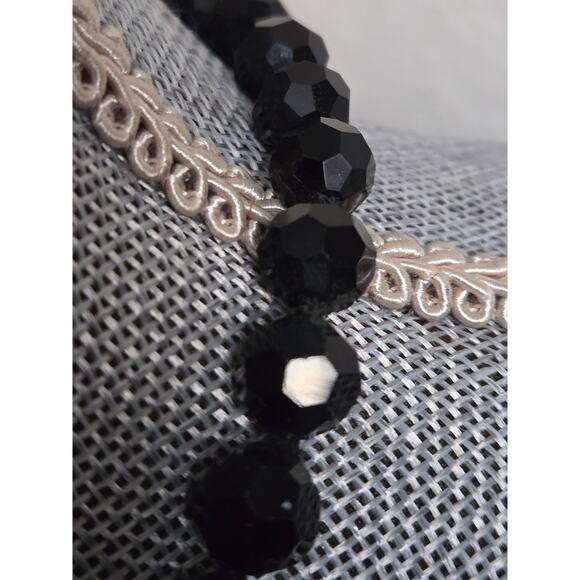 Heidi Daus Convertible Choker Necklace Bracelet Set Hematite Tassels & Crystals - Picture 5 of 10